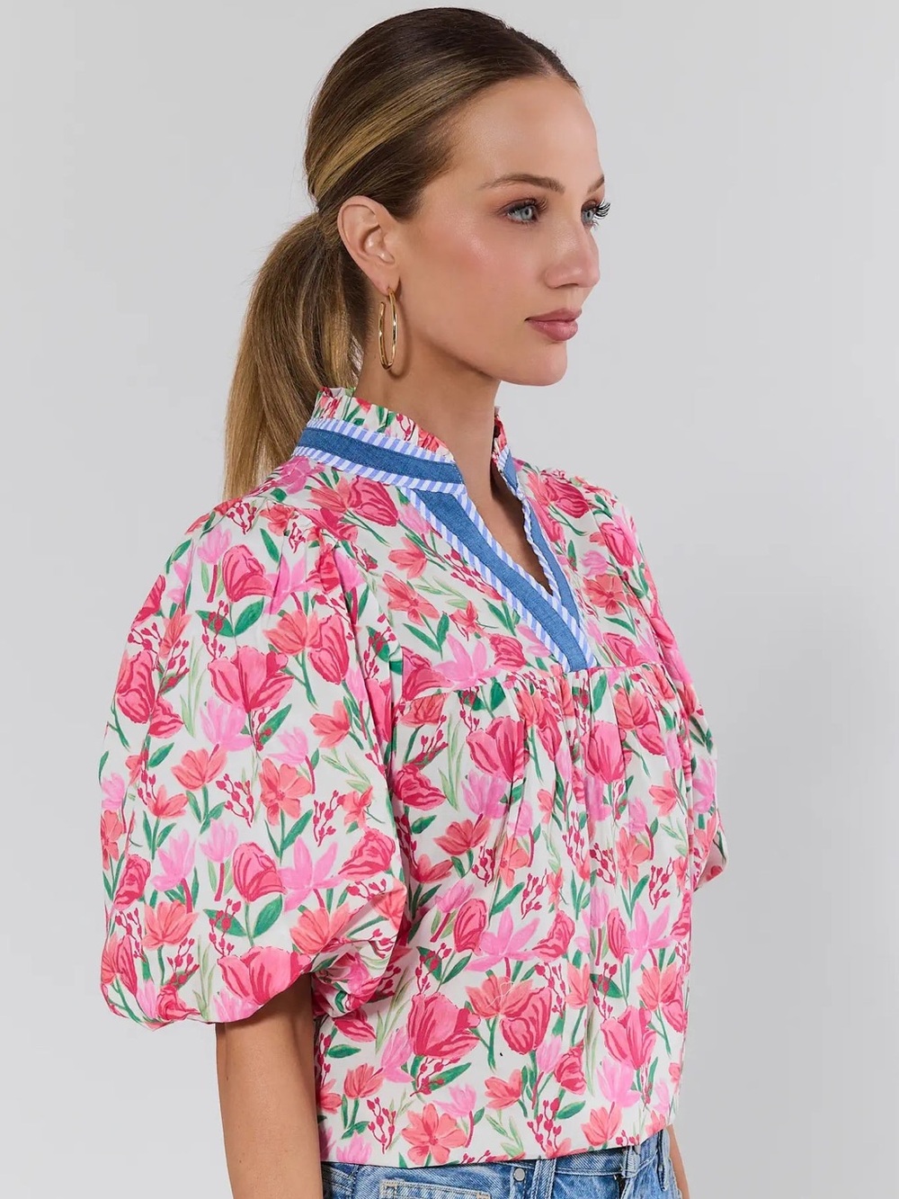 THML Floral Print Top - Picture 3 of 8